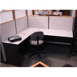 Grey L-Shaped Computer Desks