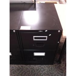 Black 2 Drawer Legal File Cabinet