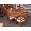 Image 2 : Country Oak Traditional 9 Piece Dining Room Set