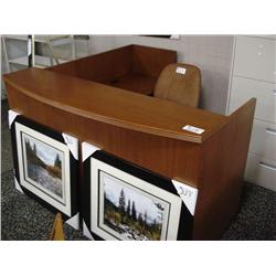 Cherry Bow Front Gallery Desk