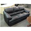Image 1 : Black 3 Piece Leather Sofa Set