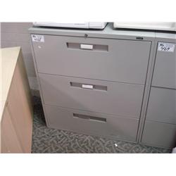 Global Grey 3 Drawer Lateral File Cabinet