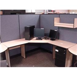 4 Person Maple Modular Workstation