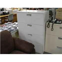 Grey 4 Drawer Lateral File Cabinet