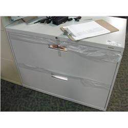 Grey 2 Drawer Lateral File Cabinet