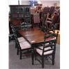 Image 1 : Dark Walnut Country Style 9 Piece Dining Room