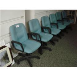 6 Teal Tilter Chairs
