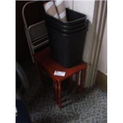 3 Coffee Tables/4 Garbage Cans/step Stool