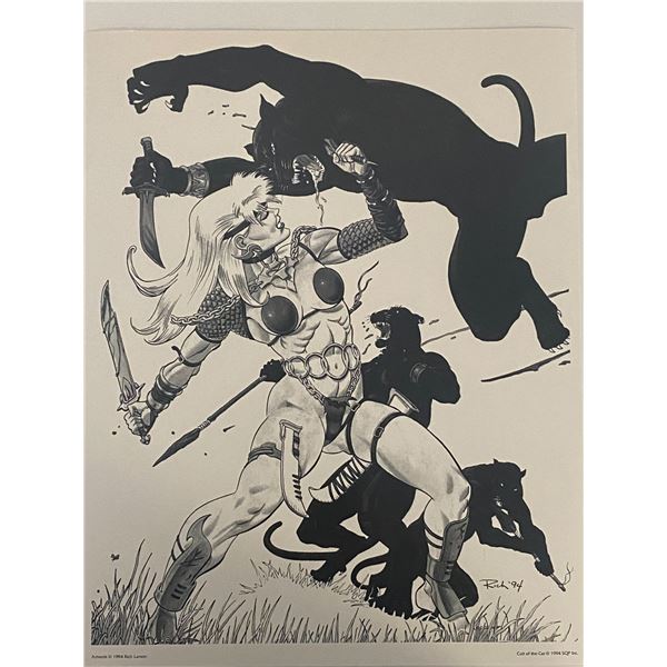 1994 Rich Larson Cult of the Cat mini poster