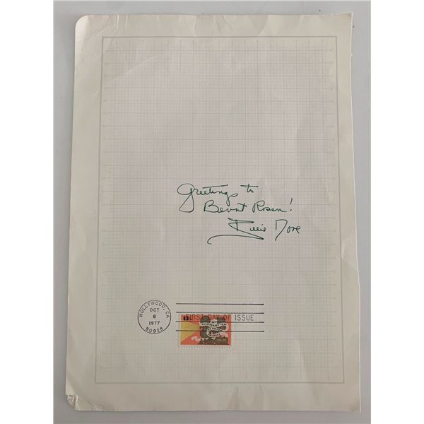 Billie Dove signed page