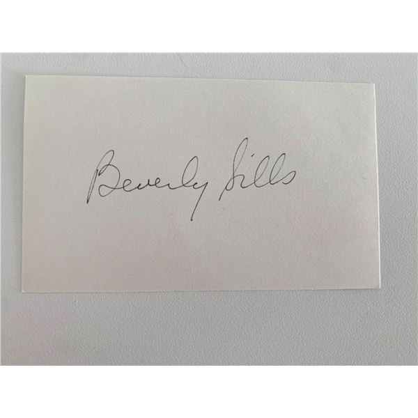 Opera singer Beverly Sills original signature