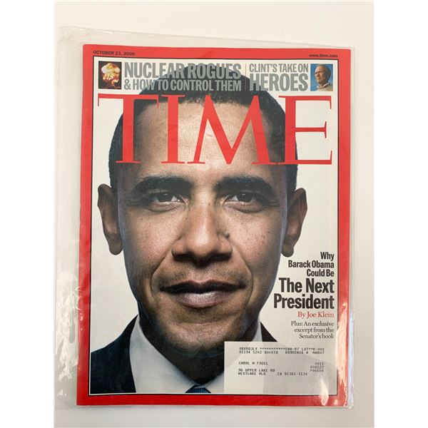 Time Magazine October 23rd 2006 Barack Obama The Next President