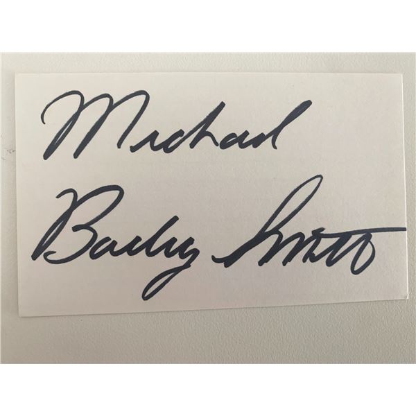 Michael Bailey Smith original signature
