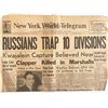 Image 1 : WWII 1944 New York World Telegram Original Vintage Newspaper