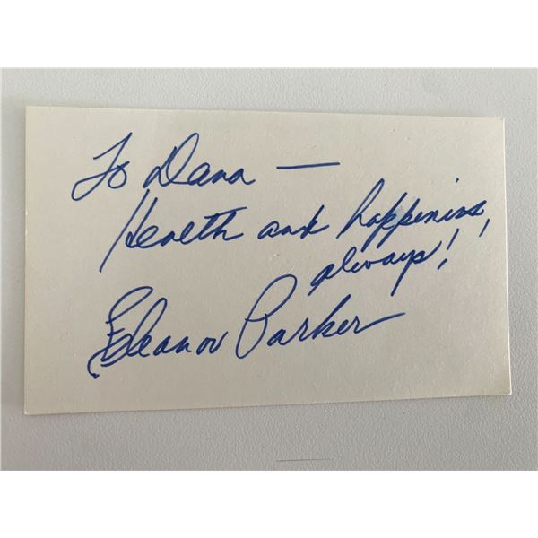 Eleanor Parker original signature