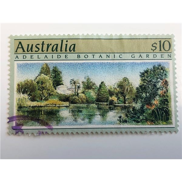 1989 $10 Australia Adelaide Botanic Garden Stamp