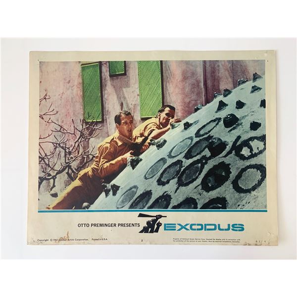 Exodus original 1961 vintage lobby card