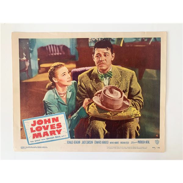 John Loves Mary original 1994 vintage lobby card