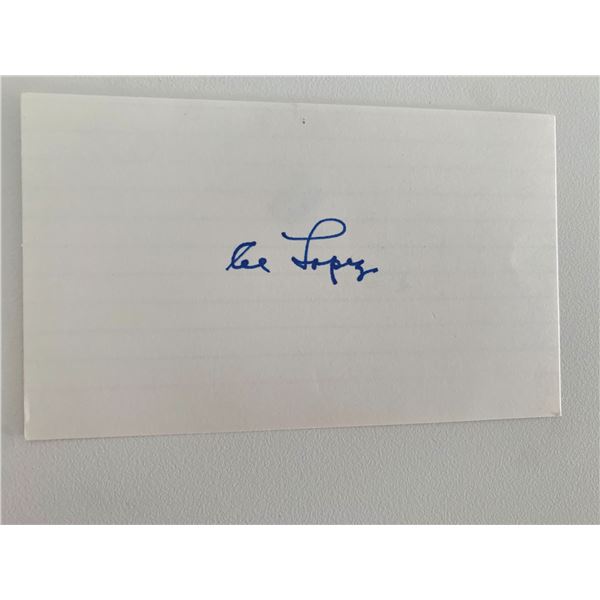 LPGA Golfer Lee Lopez original signature