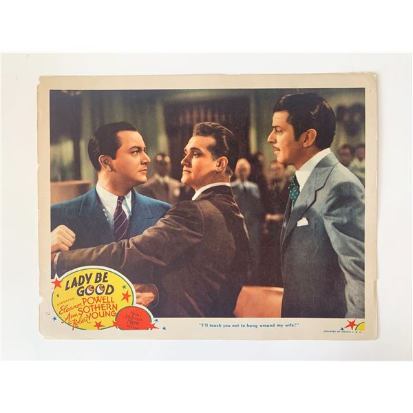 Lady Be Good original 1941 vintage lobby card