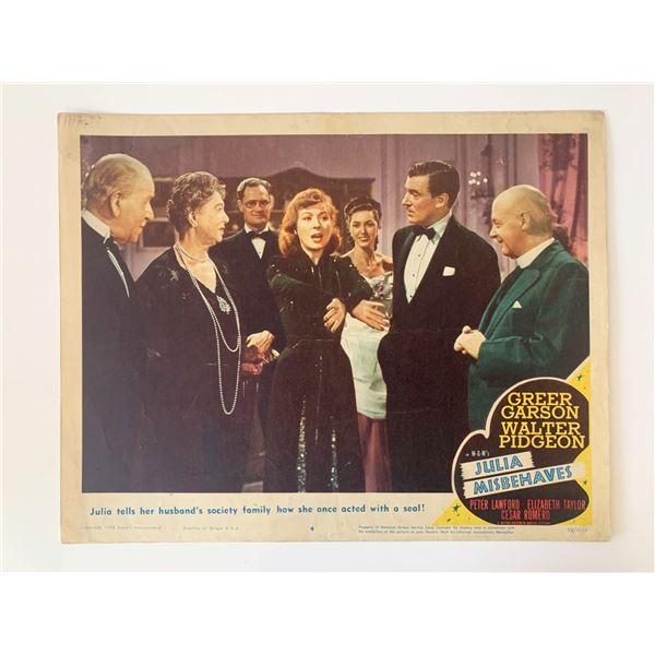 Julia Misbehaves original 1948 vintage lobby card