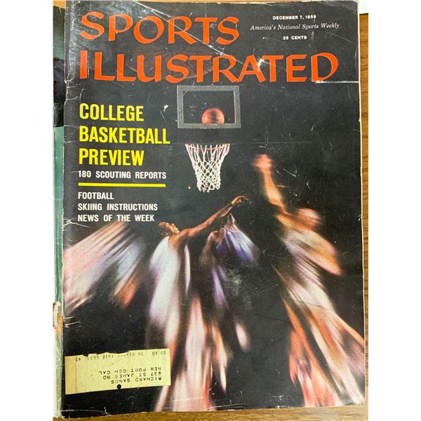 Sports Illustrated Magazine 1959 College Basketball Preview Issue