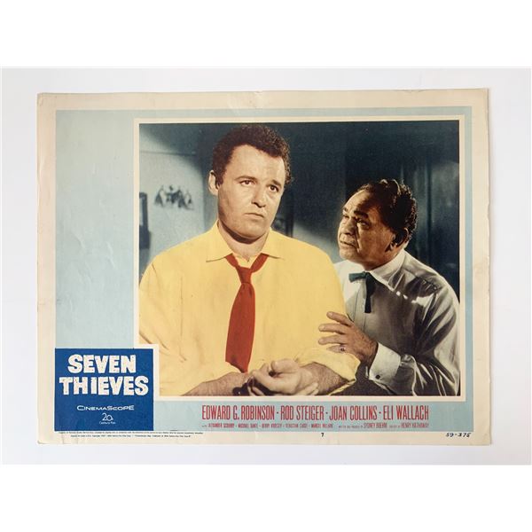 Seven Thieves original 1959 vintage lobby card