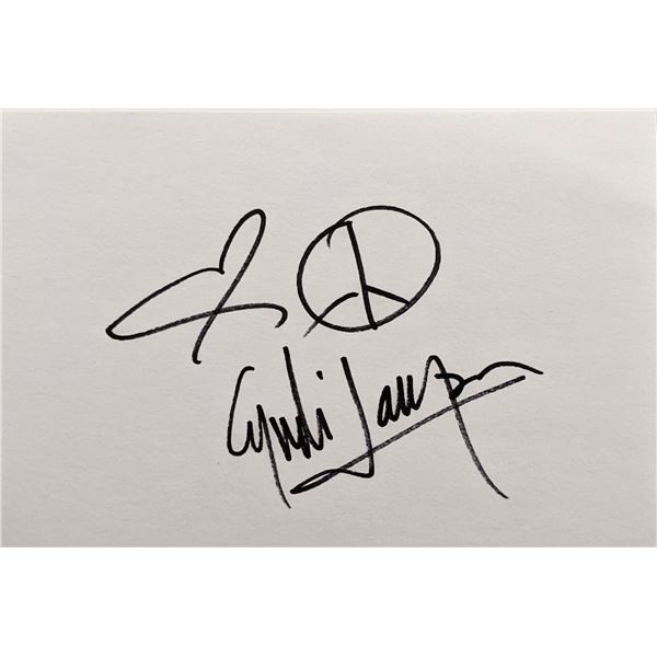 Cyndi Lauper original signature