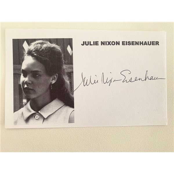 Julie Nixon Eisenhower original signature