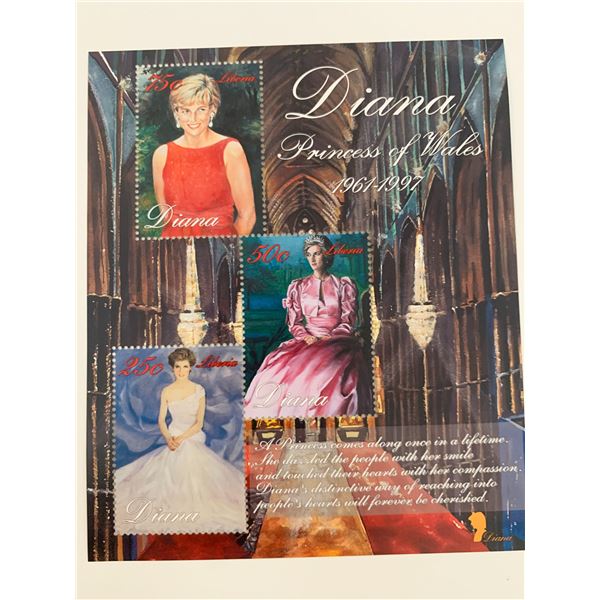 Princess Diana commemorative stamp set