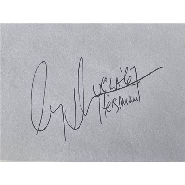 UCLA football player Gary Beban autograph note