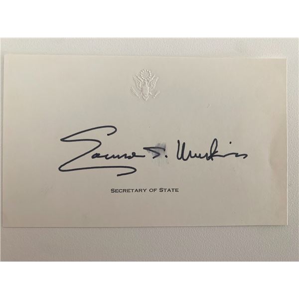 Politician Edmund Muskie original signature