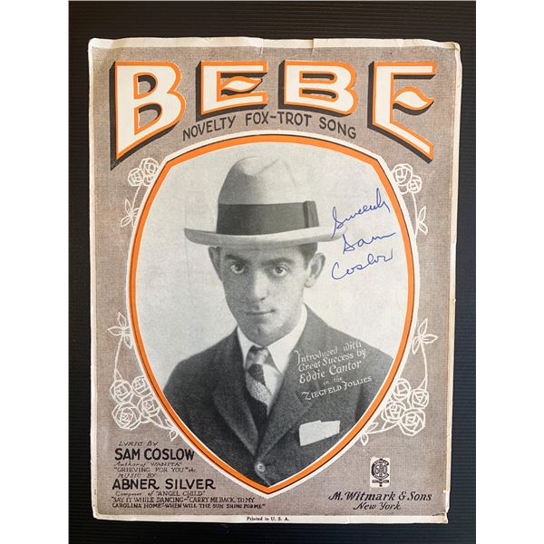 Sam Coslow Signed Sheet Music