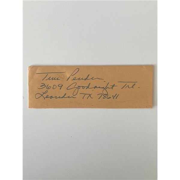 Tim Pender original signature