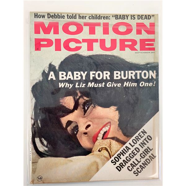 Motion Picture Magazine September 1963 Liz Taylor Cover