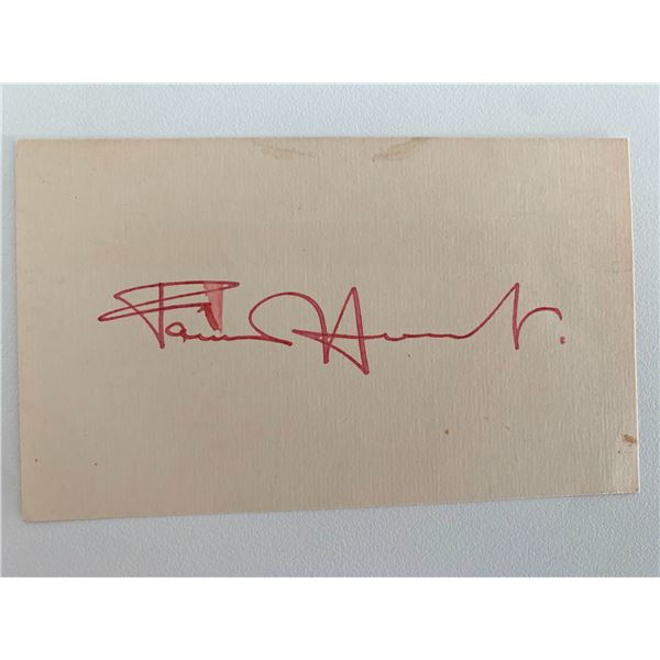 Paul Hunt Jr original signature