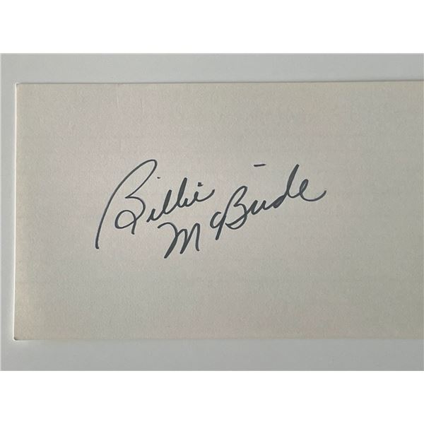 The Shing Billie McBride autograph note