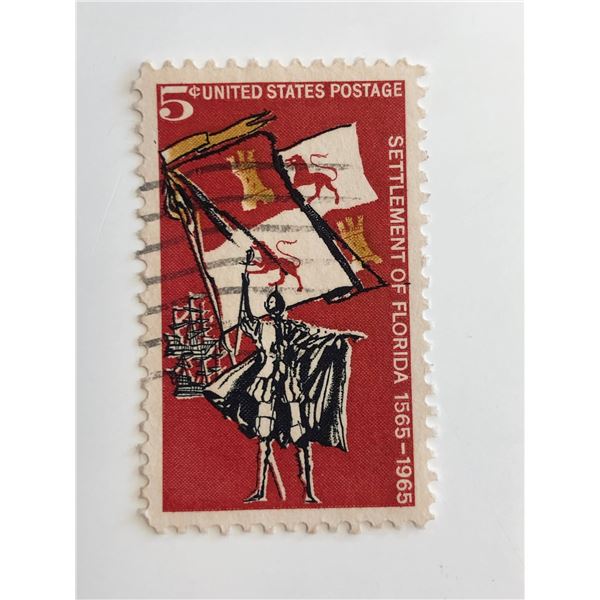 1965 5c Florida Settlement Commemorative  Stamp