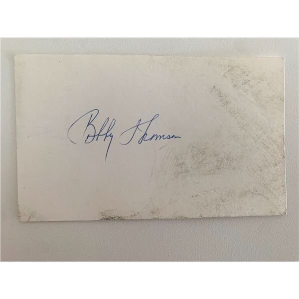 MLB star Bobby Thomson original signature