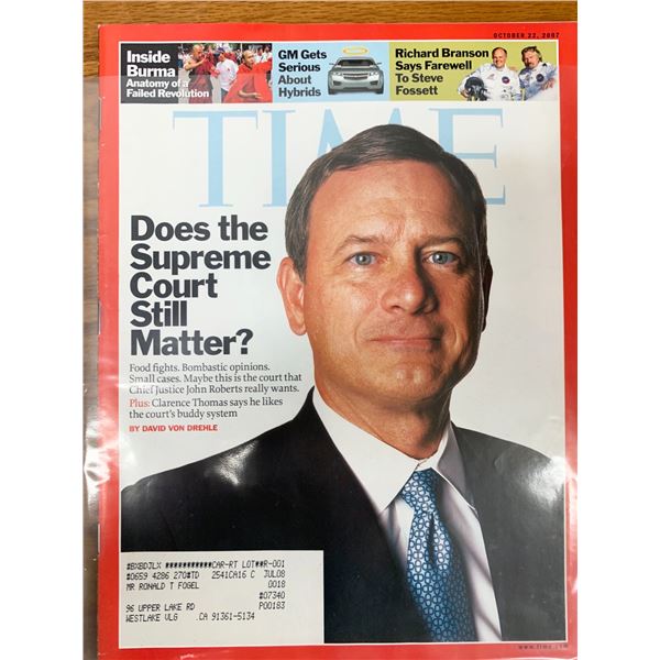 TIME Magazine 2007 John Roberts Issue