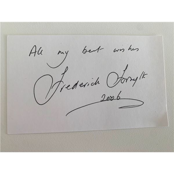 Novelist Frederick Forsyth original signature