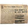 Image 1 : WWII 1944 New York World Telegram Original Vintage Newspaper