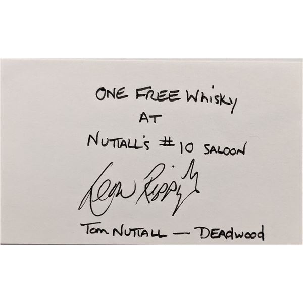 Deadwood Leon Rippy signed note