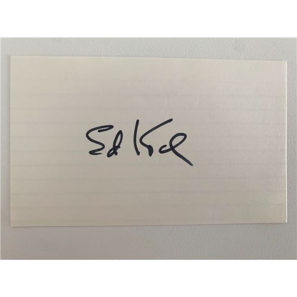 NYC Mayor Ed Koch original signature