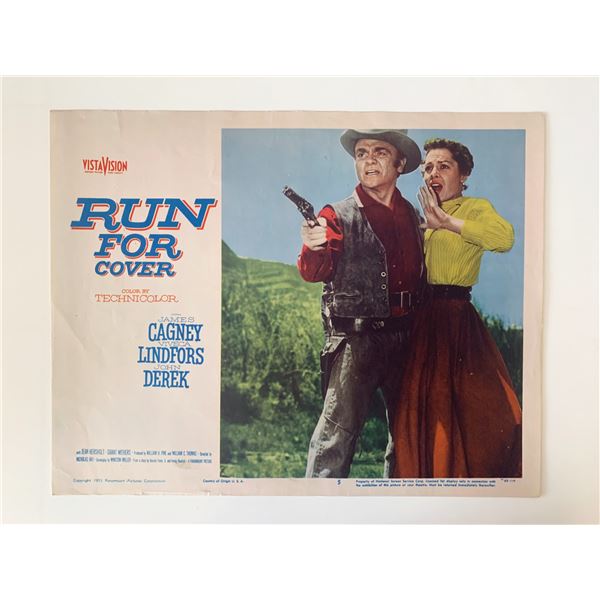 Run for Cover original 1955 vintage lobby card