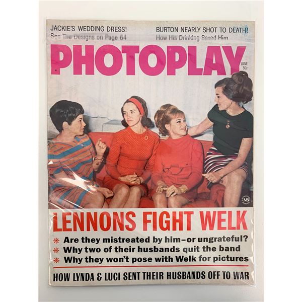 Photoplay Magazine June 1968 Original Issue - Lennon Sisters Cover