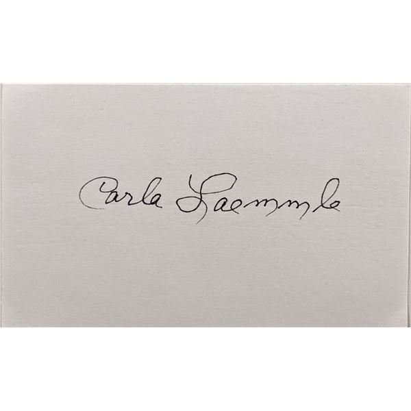 Carla Laemmle original signature