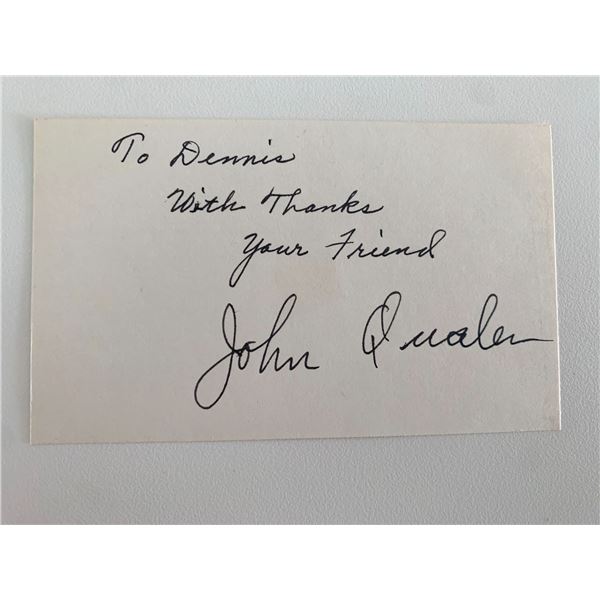 Actor John Qualen original signature