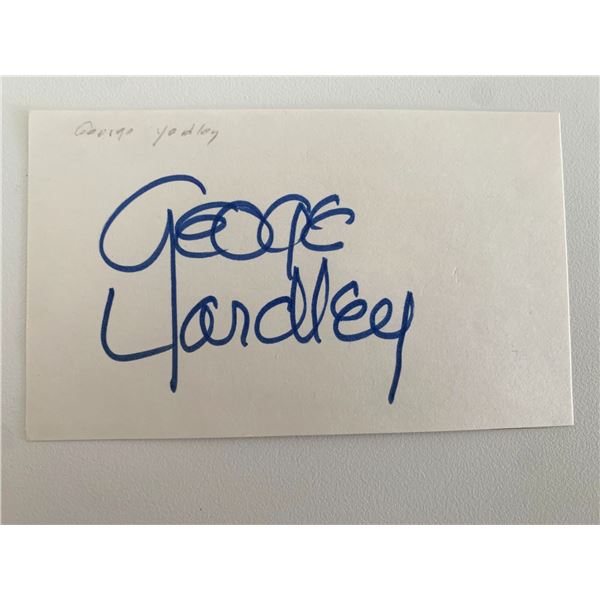 George Yardley original signature