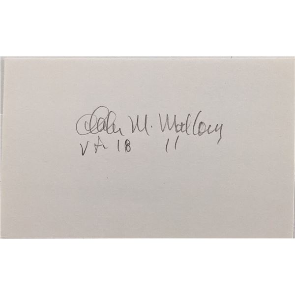 WW2 Navy Ace Charles H. Mallory original signature